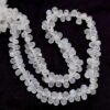 AAA+ White Moonstone Gemstone 7x5mm Teardrop Briolette Faceted Beads | Natural Moonstone Semi Precious Gemstone Drops for Jewelry | 8" Strand - Image 2