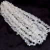AAA+ White Moonstone Gemstone 7x5mm Teardrop Briolette Faceted Beads | Natural Moonstone Semi Precious Gemstone Drops for Jewelry | 8" Strand