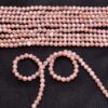 Peach Moonstone 2mm-3mm Micro Faceted Beads | 13inch Strand | Natural Moonstone Semi Precious Faceted Gemstone Beads | SILVER COATED Beads