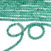 Green Moonstone Coating 2mm-3mm Micro Faceted Beads | 13inch Strand | Natural Moonstone Semi Precious Faceted Gemstone Beads | SILVER COATED