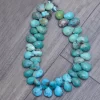 Rare Turquoise Briolette Faceted Beads | Gemstone 10mm-12mm Pear Beads 8inch Strand | Arizona Turquoise Semi Precious Gemstone Briolette - Image 2