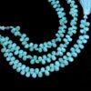 Extremely Rare Natural Turquoise 5x7mm-6x8mm Pear Faceted Beads | Gemstone Briolettes 8"Strand | Turquoise Semiprecious Gemstone Loose Beads