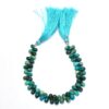 Chrysocolla Gemstone 5x8mm-6x9mm Teardrop Briolette Faceted Beads | Natural Chrysocolla Semi Precious Gemstone Drops for Jewelry | 8" Strand - Image 2