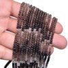 AAA+ Smoky Quartz Faceted Rondelle Beads | Gemstone 3mm-4mm Beads 13inch Strand | Natural Multi Somky Quartz Semi Precious Gemstone Beads - Image 2