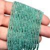 Green Moonstone Coating 2mm-3mm Micro Faceted Beads | 13inch Strand | Natural Moonstone Semi Precious Faceted Gemstone Beads | SILVER COATED - Image 2