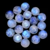 Natural Rainbow Moonstone Blue Fire Gemstone 7mm Round Cabochon | Moonstone Blue Flash Semi Precious Gemstone Loose Round Smooth Cabs Lot