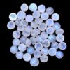 Natural Rainbow Moonstone Blue Fire Gemstone 8mm Round Cabochon | Moonstone Blue Flash Semi Precious Gemstone Loose Round Smooth Cabs Lot - Image 4