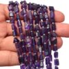 Natural AAA+ Amethyst Gemstone 8mm-10mm Faceted Nugget Fancy Beads | 7inch Strand | Amethyst Semi Precious Gemstone Rare Tumbled Loose Beads - Image 3