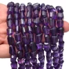 AAA+ African Amethyst 9x11mm-11x13mm Faceted Nugget Beads | 8inch Strand | Natural Amethyst Precious Gemstone Rare Tumbled Loose Beads - Image 2