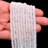 Rainbow Moonstone 5mm-6mm Heishi Smooth Beads | Gemstone Tyre Rondelle 16" Strand | Natural Blue Fire White Rainbow Moonstone Spacer Beads - Image 3
