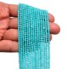 Natural Amazonite Gemstone 3mm-4mm Micro Faceted Beads | 13inch Strand | AAA+ Amazonite Semi Precious Gemstone Round Beads for Jewelry - Image 2