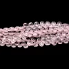 Natural AAA+ Rose Quartz 6mm Heart Faceted Briolette Beads | Pink Rose Quartz Semi Precious Gemstone Loose Beads for Jewelry | 7inch Strand