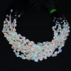 AAA+ Ethiopian Welo Opal Fire Gemstone 5mm-8mm Heart Faceted Briolette Beads | Natural Ethiopian Opal Welo Opal Briolette Beads | 8" Strand - Image 2
