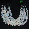 AAA+ Ethiopian Welo Opal Fire Gemstone 5mm-8mm Heart Faceted Briolette Beads | Natural Ethiopian Opal Welo Opal Briolette Beads | 8" Strand