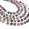 AAA+ Ruby Zoisite 7mm-8mm Faceted Hexagon Briolette | Natural Ruby Zoisite Semi Precious Gemstone Loose Fancy Faceted Beads | 8inch Strand