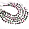 AAA+ Ruby Zoisite 7mm-8mm Faceted Hexagon Briolette | Natural Ruby Zoisite Semi Precious Gemstone Loose Fancy Faceted Beads | 8inch Strand - Image 2