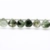 AAA+ Green Rutilated Quartz 10mm Heart Faceted Briolette Beads | 8inch Strand | Natural Green Rutile Semi Precious Gemstone Loose Briolettes - Image 4