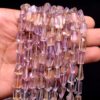 Natural AAA+ Ametrine Gemstone Faceted Step Cut Nuggets Beads | 10inch Strand | Ametrine Semi Precious Gemstone Tumbled Fancy Loose Beads - Image 3