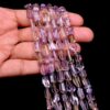Natural AAA+ Ametrine Gemstone Faceted Step Cut Nuggets Beads | 10inch Strand | Ametrine Semi Precious Gemstone Tumbled Fancy Loose Beads
