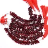 AAA+ Red Garnet Gemstone 5x8mm Faceted Teardrop Briolettes | 5inch Strand | Natural Red Garnet Semi Precious Gemstone Loose Drops Beads - Image 4