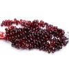 AAA+ Red Garnet Gemstone 5x8mm Faceted Teardrop Briolettes | 5inch Strand | Natural Red Garnet Semi Precious Gemstone Loose Drops Beads - Image 2