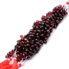 AAA+ Red Garnet Gemstone 5x8mm Faceted Teardrop Briolettes | 5inch Strand | Natural Red Garnet Semi Precious Gemstone Loose Drops Beads - Image 3