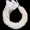 Pack Of 10 Strands - White Moonstone 2mm-3mm Faceted Rondelle Beads | 13inch Strand | Natural Moonstone Gemstone Loose Micro Faceted Beads
