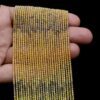 AAA+ Multi Sapphire Precious Gemstone 2mm-2.5mm Micro Faceted Rondelle Beads | 13" Strand | Yellow / Green Sapphire Precious Gemstone Beads - Image 3