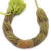 AAA+ Multi Sapphire Precious Gemstone 2mm-2.5mm Micro Faceted Rondelle Beads | 13" Strand | Yellow / Green Sapphire Precious Gemstone Beads