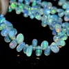 AAA+ Ethiopian Welo Opal Fire 4mm-6mm Smooth Teardrop Briolette Beads | Natural Ethiopian Fire Opal Gemstone Loose Drops for Jewelry - Image 4
