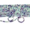 AAA+ Green Fluorite 3mm Faceted Roundel Loose Beads | 13Inch Strand | Natural Fluorite Semi Precious Gemstone Loose Beads for Jewelry Making