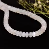 AAA+ White Moonstone 5mm-7mm Smooth Rondelle Beads | 16inch Strand | Natural Moonstone Semi Precious Gemstone Loose Beads for Jewelry Making