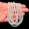 AAA+ White Moonstone 5mm-7mm Smooth Rondelle Beads | 16inch Strand | Natural Moonstone Semi Precious Gemstone Loose Beads for Jewelry Making - Image 4