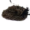 AAA Smoky Quartz 4mm-5mm Smooth Round Beads | 13" Strand | Natural Brown Smoky Quartz Semi Precious Gemstone Round Beads | Pack of 2 Strands