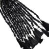 Black Onyx Faceted Teardrop Briolette | Gemstone 4x6mm Drops 8inch Strand | Natural Black Onyx Semi Precious Gemstone Briolette Beads - Image 2