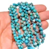 Turquoise Gemstone Onion Smooth Briolette Beads | 8inch Strand | Natural Arizona Turquoise Semi Precious Gemstone 5mm-7mm Beads for Jewelry - Image 2