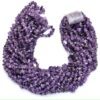 Natural African Amethyst Gemstone Mix Uncut Chips 4mm-6mm Beads | 34inch Strand | Jewelry Making Supplies | Semi Precious Gemstone Nuggets