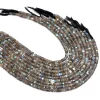 50 Strands Pack - Labradorite 5mm-6mm Heishi Faceted Rondelle | Gemstone Disc Beads 13" Strand | Labradorite Blue Flash Gemstone Coin Beads - Image 2
