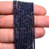 Natural Blue Sapphire Faceted Rondelle Beads | Gemstone 2mm-3mm Beads 13inch Strand | AAA+ Blue Sapphire Precious Gemstone Faceted Beads - Image 3