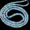 AAA+ Ethiopian Welo Opal Fire Rondelle Beads | Gemstone 3mm-4.5mm Beads | Natural Ethiopian Opal Gemstone Smooth Rondelles | Welo Opal Beads