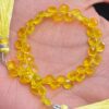 AAA+ Yellow Sapphire Color Quartz 5mm-6mm Faceted Heart Briolette Beads | Sapphire Hydro Quartz Gemstone Loose Briolette Beads | 7" Strand - Image 3