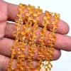 AAA+ Citrine Quartz 5mm-6mm Faceted Heart Briolette Beads | 7" Strand | Citrine Hydro Quartz Semi Precious Gemstone Loose Beads for Jewelry - Image 3
