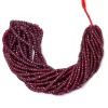 Natural Ruby Gemstone 3mm-5mm Faceted Rondelle Beads | AAA+ Red Ruby Precious Gemstone Faceted Loose Beads for Jewelry Making | 16" Strand