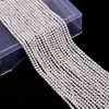 AAA+ Moonstone 2mm-3mm Micro Faceted Beads | 13inch Strand | Natural White Moonstone Semi Precious Gemstone Beads | SILVER COATED Beads