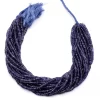 AAA+ Iolite Gemstone 4mm / 5mm Faceted Heishi / Tyre Rondelle Disc Beads | 13inch Strand | Natural Iolite Gemstone Coin / Spacer Beads - Image 3