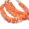 AAA+ Peach Moonstone Onion Briolette, Gemstone 6mm-7mm Loose Beads | Natural Moonstone Semi Precious Gemstone Faceted Beads | 7inch Strand