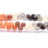 AAA+ Multi Moonstone Onion Briolette, Gemstone 6mm-8mm Loose Beads | Natural Moonstone Semi Precious Gemstone Faceted Beads | 9inch Strand