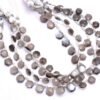 AAA+ Grey Moonstone 7mm-8mm Faceted Hexagon Briolette Beads | Natural Grey Moonstone Semi Precious Gemstone Loose Fancy Beads | 8inch Strand - Image 2
