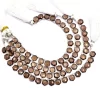 AAA+ Smoky Quartz 8mm-9mm Faceted Hexagon Briolette Beads | Natural Brown Smoky Quartz Semi Precious Gemstone Loose Fancy Beads | 7" Strand - Image 2