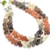 AAA+ Multi Moonstone Onion Briolette, Gemstone 6mm-8mm Loose Beads | Natural Moonstone Semi Precious Gemstone Faceted Beads | 9inch Strand - Image 2